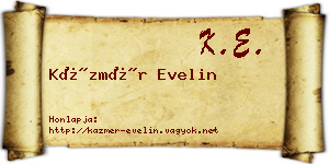 Kázmér Evelin névjegykártya